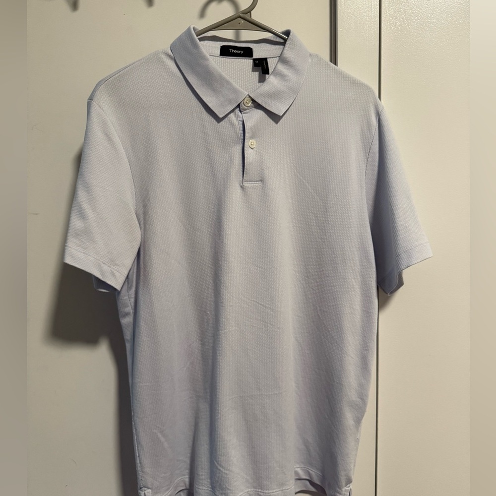 Theory Men's Sky Blue Polo Shirt